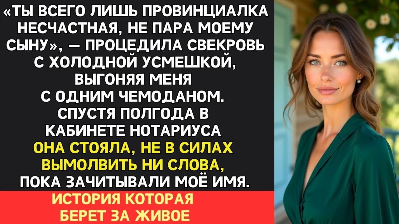 Свекровь выгнала меня из дома, но когда огласилм завещание деда — она не могла вымолвить ни слов