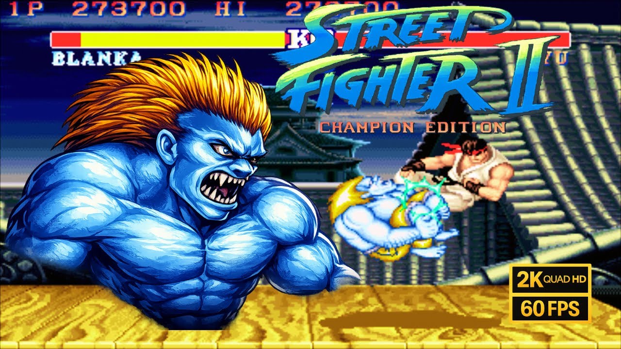Street Fighter II Champion Edition – Blanka Arcade Gameplay | Classic Retro Fight in 2K 60FPS