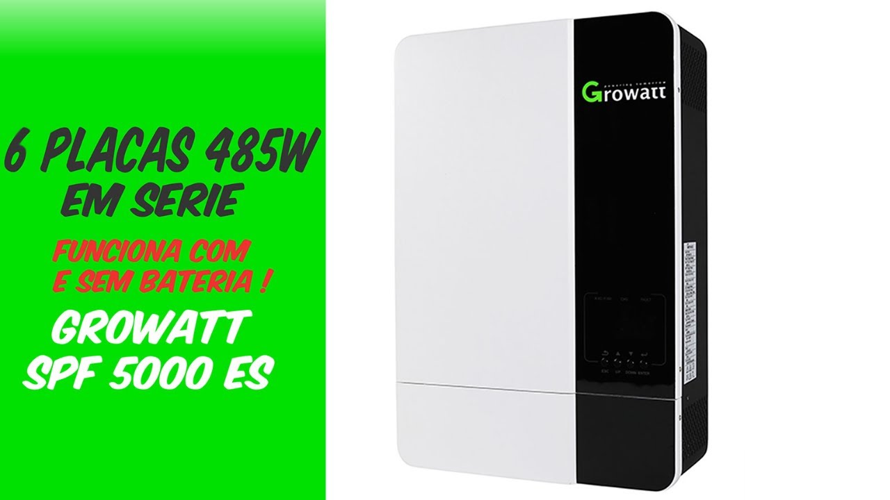 Inversor Growatt SPF 5000 ES, Off Grid, Funciona Sem Bateria !