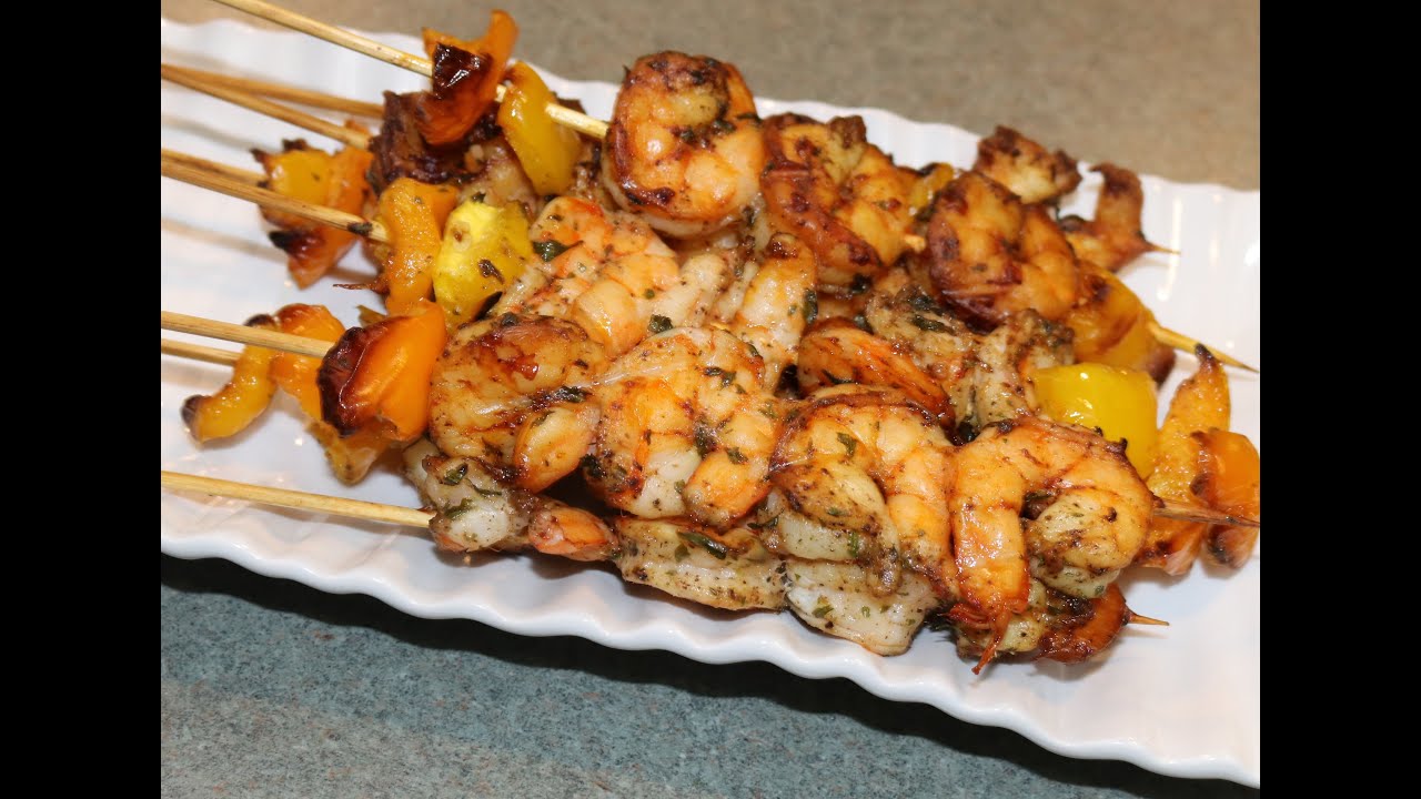 Brochettes de Crevettes || Shrimp Skewers || Kamundele ya Crevettes