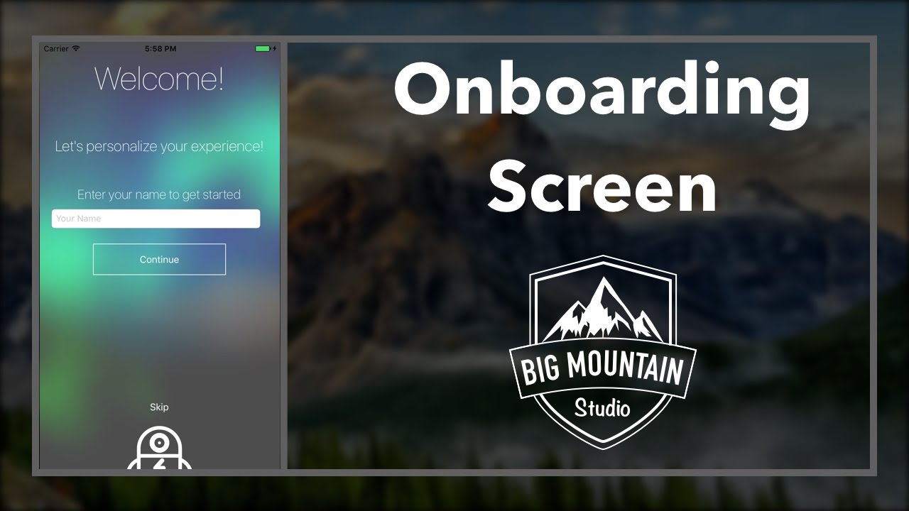 How to make an Onboarding Screen (iOS, Xcode 8, Swift 3)