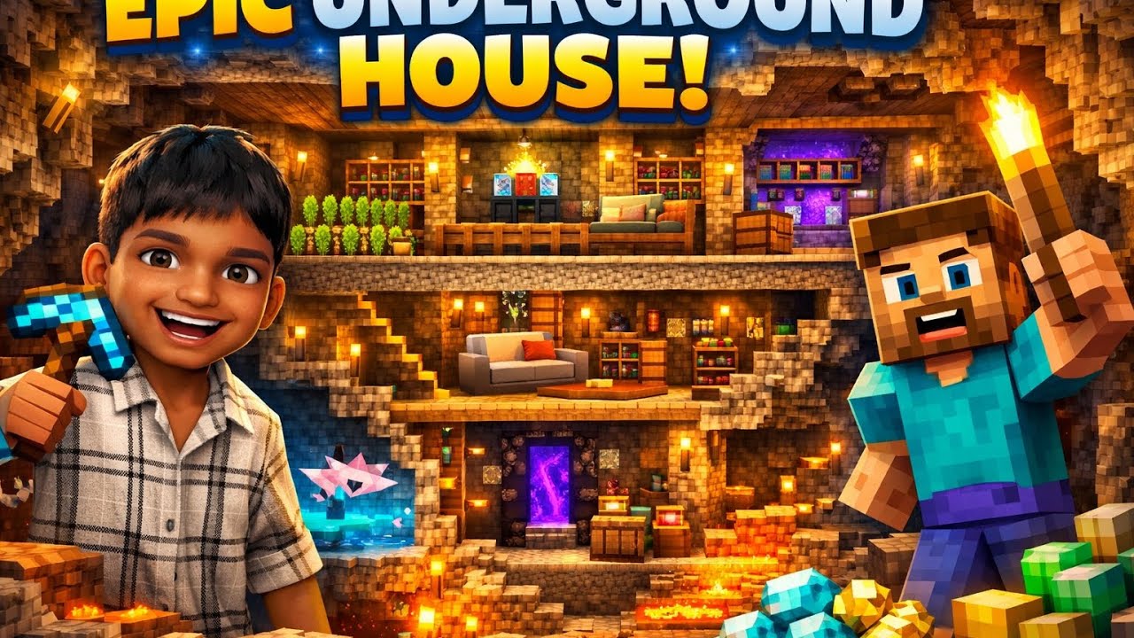 I Built the ULTIMATE Underground House in Minecraft!