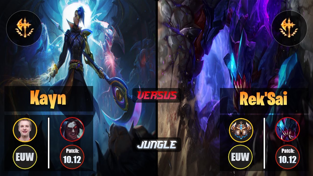 Jankos KAYN (Jungle) [Conqueror] VS REK'SAI - Challenger EUW Patch 10.12