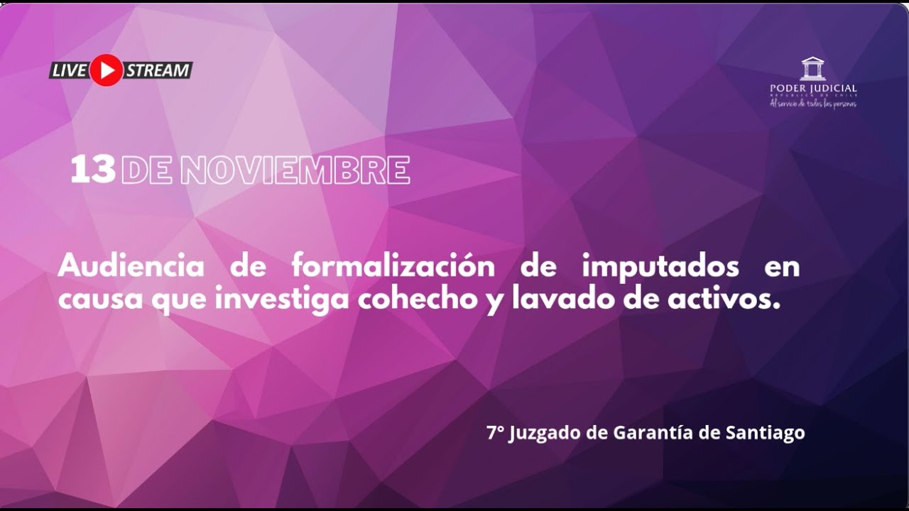 Formalizaci&oacute;n de imputados en causa que investiga cohecho y lavado de activos