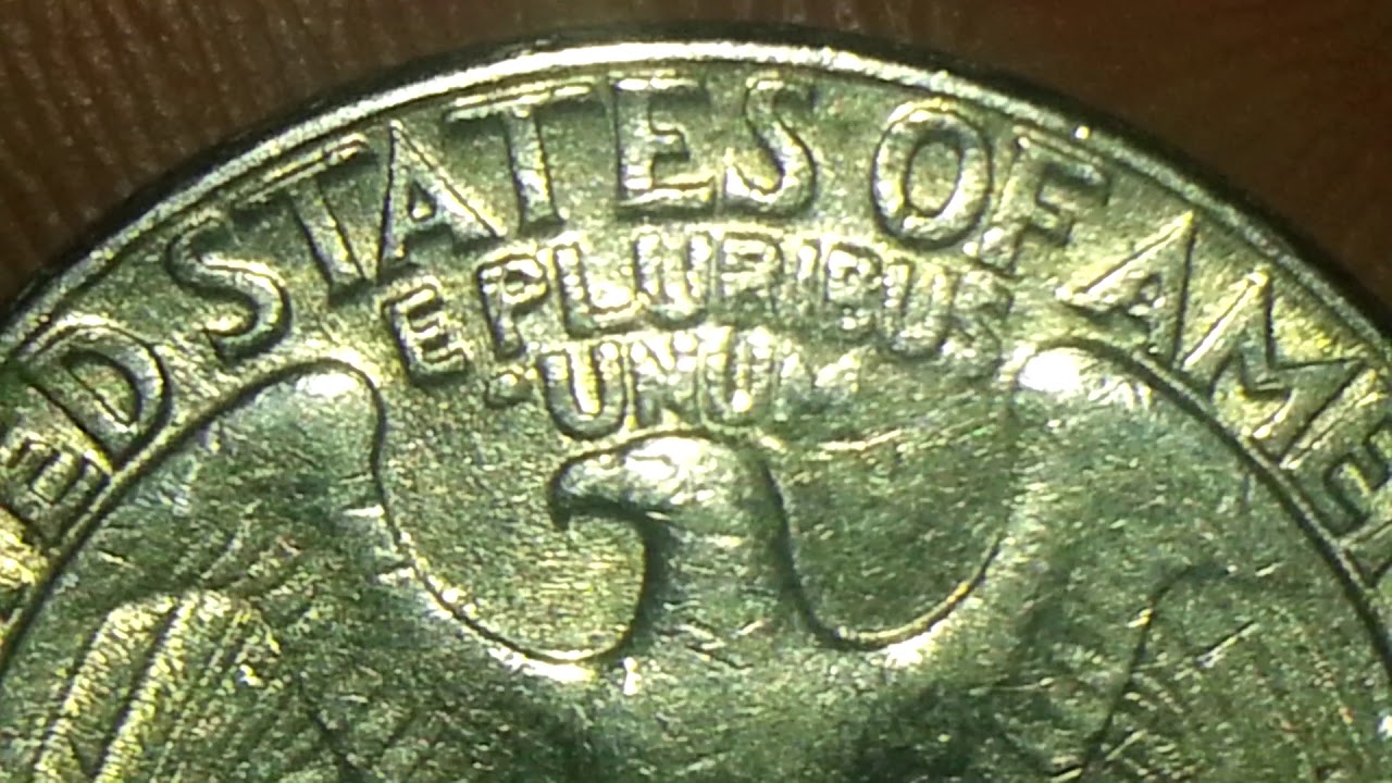 1990 P US QUARTER CUD MINT ERROR REVERSE