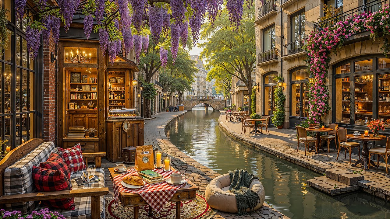 February Spring Morning at Cozy Coffee Shop Ambience 🌿 Warm Jazz Instrumental Music for Work, Study
