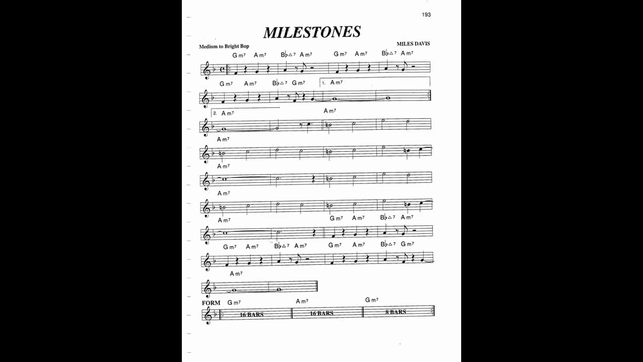 Milestones   Miles Davis   Backing Track ⧸ Play Along 07D2uFXP5EI