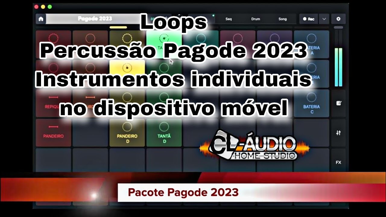 TOCANDO AO VIVO COM DISPOSITIVO MÓVEL (PERCUSSÃO PAGODE 2023 PARA APLICATIVO REMIX LIVE)