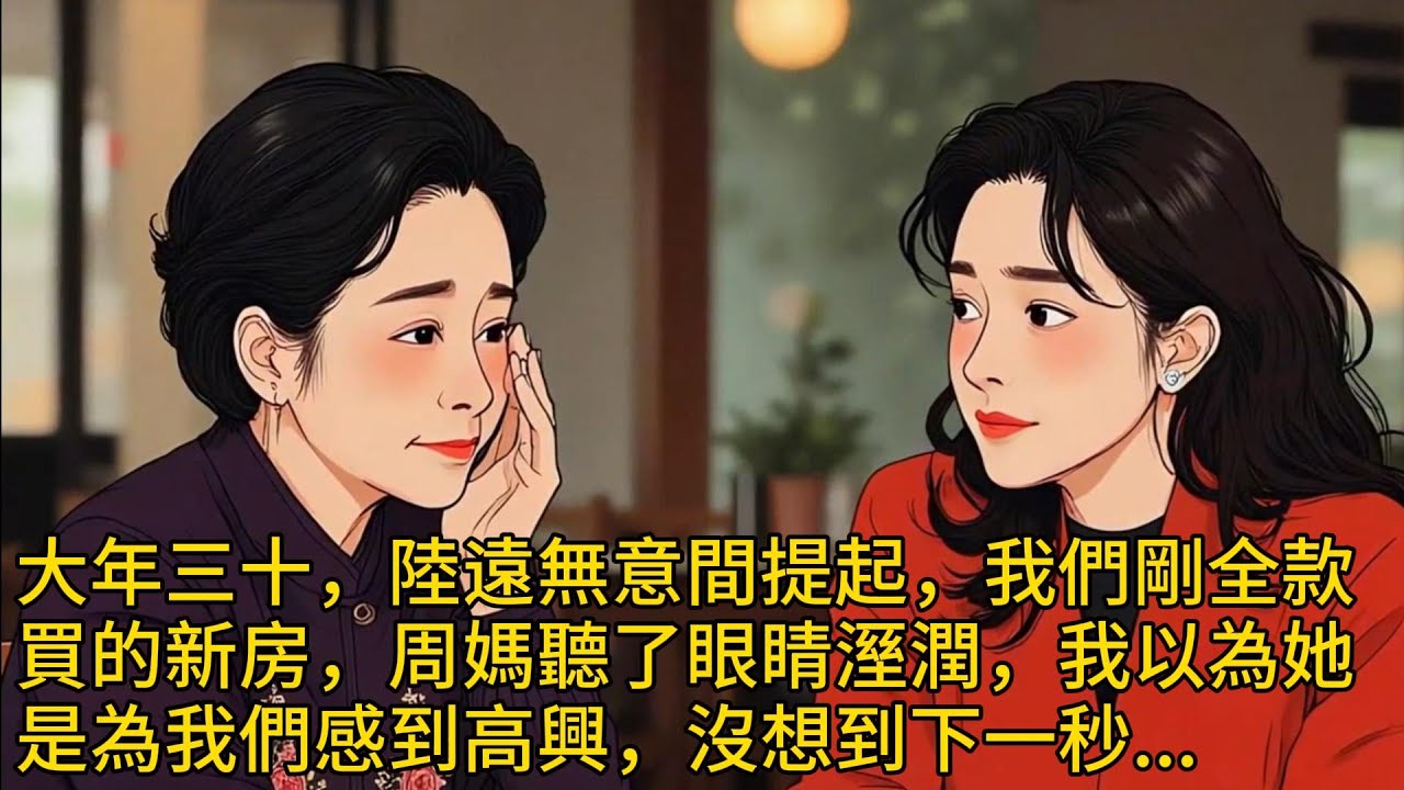 大年三十，老公無意間提起，我們剛全款買的新房。周媽聽了眼睛溼潤，我以為她是為我們感到高興，沒想到下一秒...