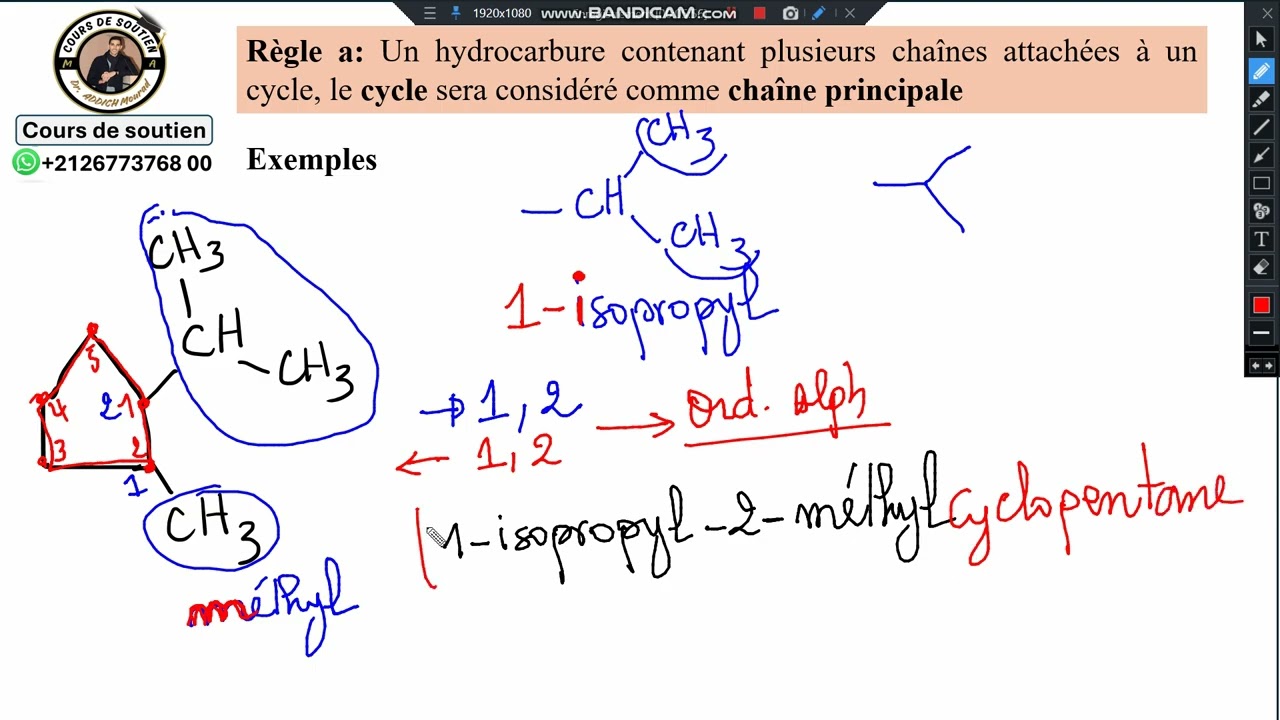 Nomenclature/ hydrocarbures monocycliques: Règles