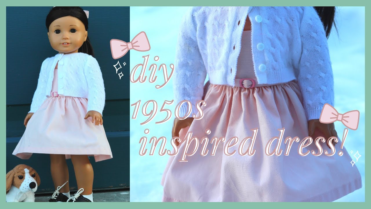 DIY 1950s INSPIRED AMERICAN GIRL DOLL DRESS! | FREE PATTERN!
