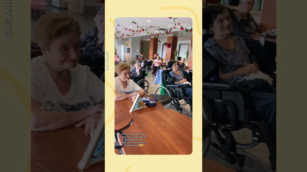 When your toddler visits the nursing home... and leaves with 15 new grandmas 😄💖