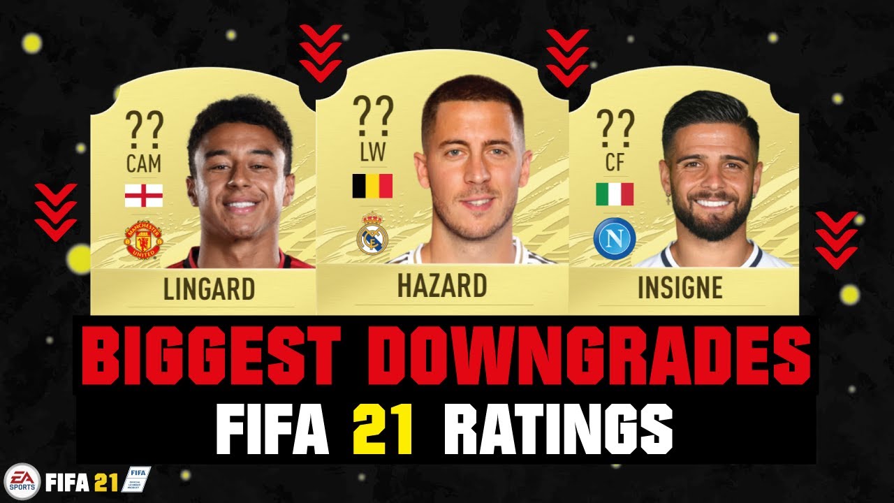 FIFA 21 | BIGGEST RATING DOWNGRADES! 😱🔥| FT. HAZARD, LINGARD, INSIGNE... etc