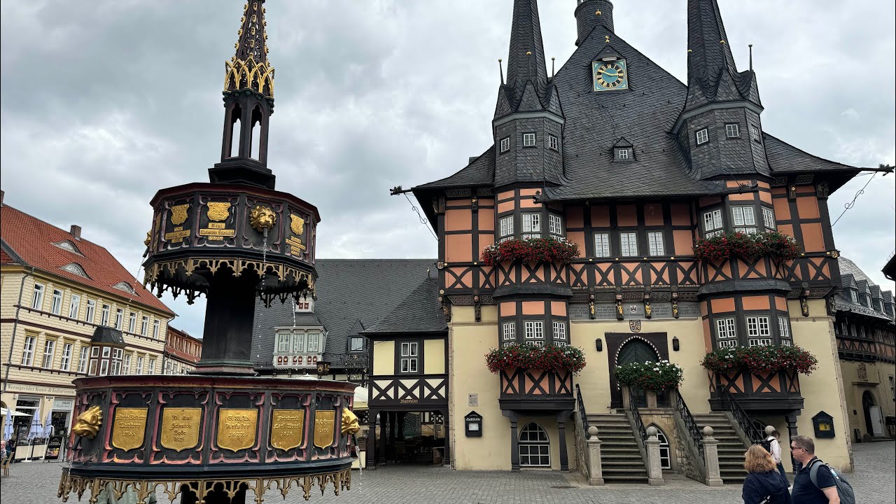 Прогулка по старинным улицам города Wernigerode 💐Цветочный магазин 💐