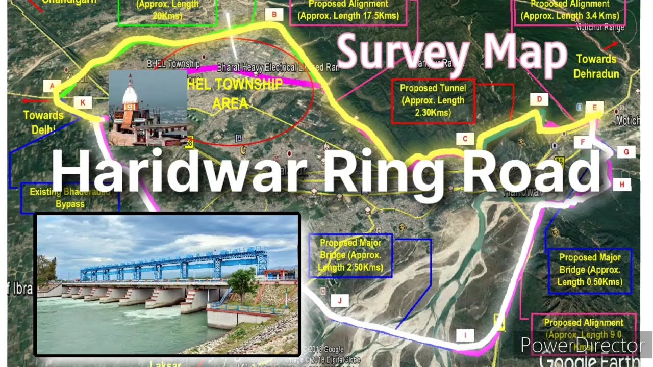 Survey Map|| Haridwar Ring Road Bahadrabad bypass to Motichur #expressway #eVyam #nhai