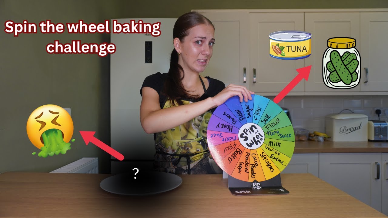 MYSTERY Spin The Wheel baking CHALLENGE | GONE WRONG 🤮🤢