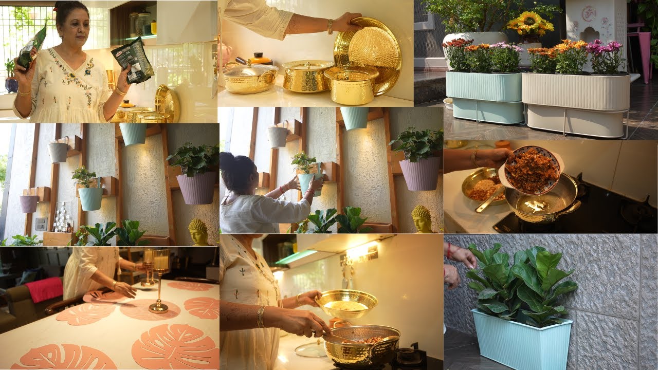 त्यौहार के बाद का दिन , A DAY After Festivals, Healthy Recipes , New Kitchen Items & New Planters
