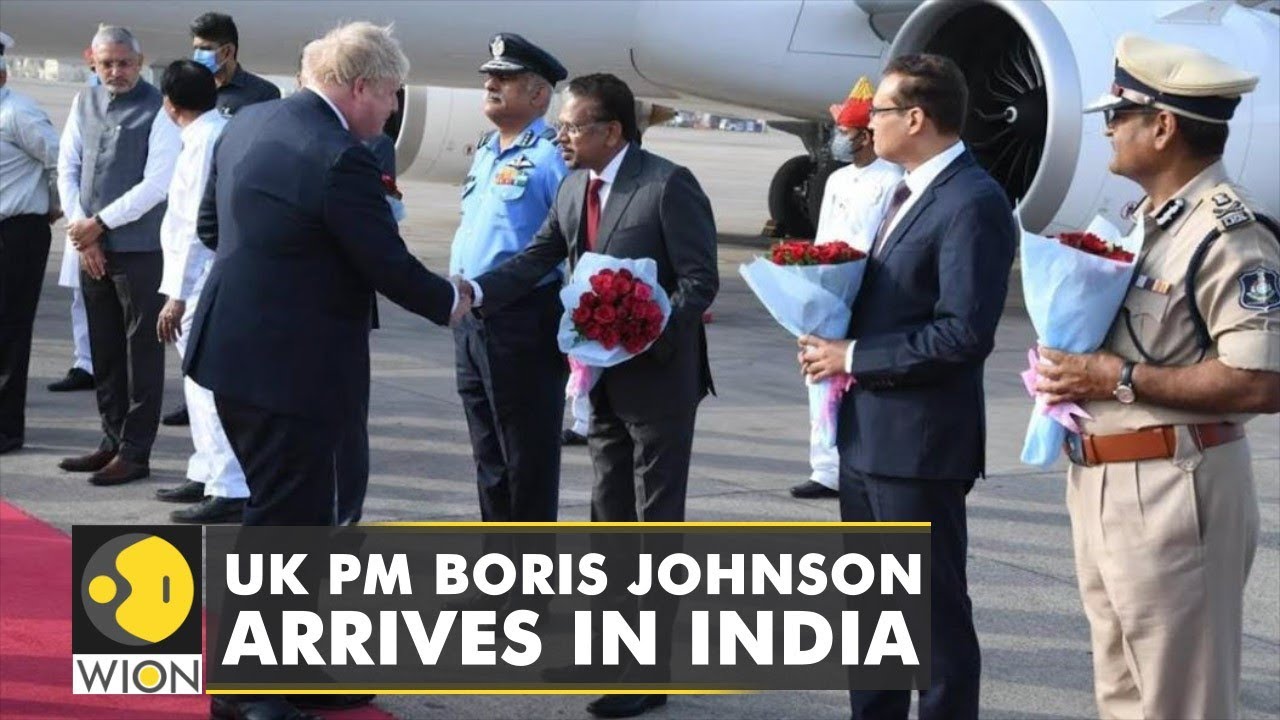 British PM Boris Johnson arrives in India for his 2-day visit, heads to Sabarmati Ashram in Gujarat