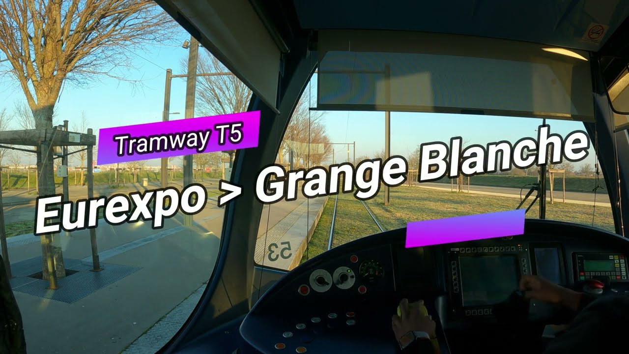 [POV 4K Tram Cabview]  [Tramway T5 direction Grange Blanche] [Réseau TCL Lyon] [Alstom Citadis]