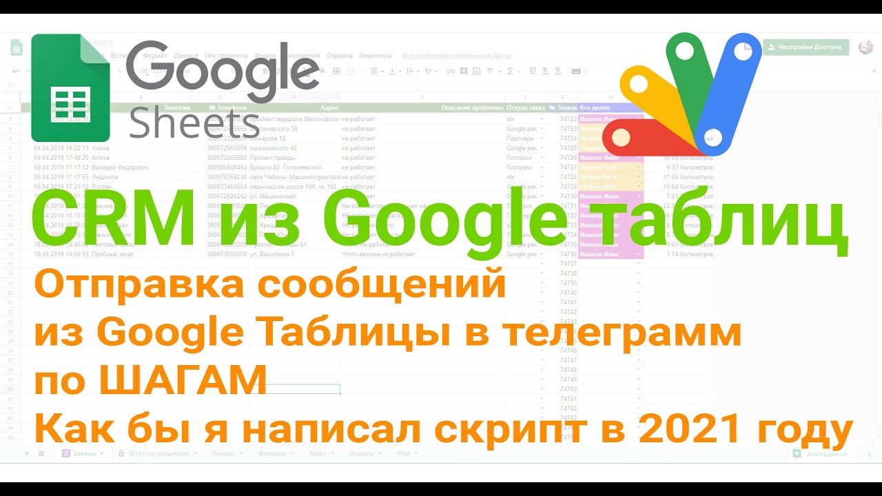 🧰 Отправка сообщений из Google Таблицы в телеграмм по шагам V2. Как бы я написал скрипт в 2021 году