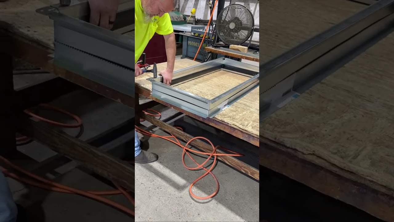 Ductmate J Flange and Corner installation on Flexible Duct Connector