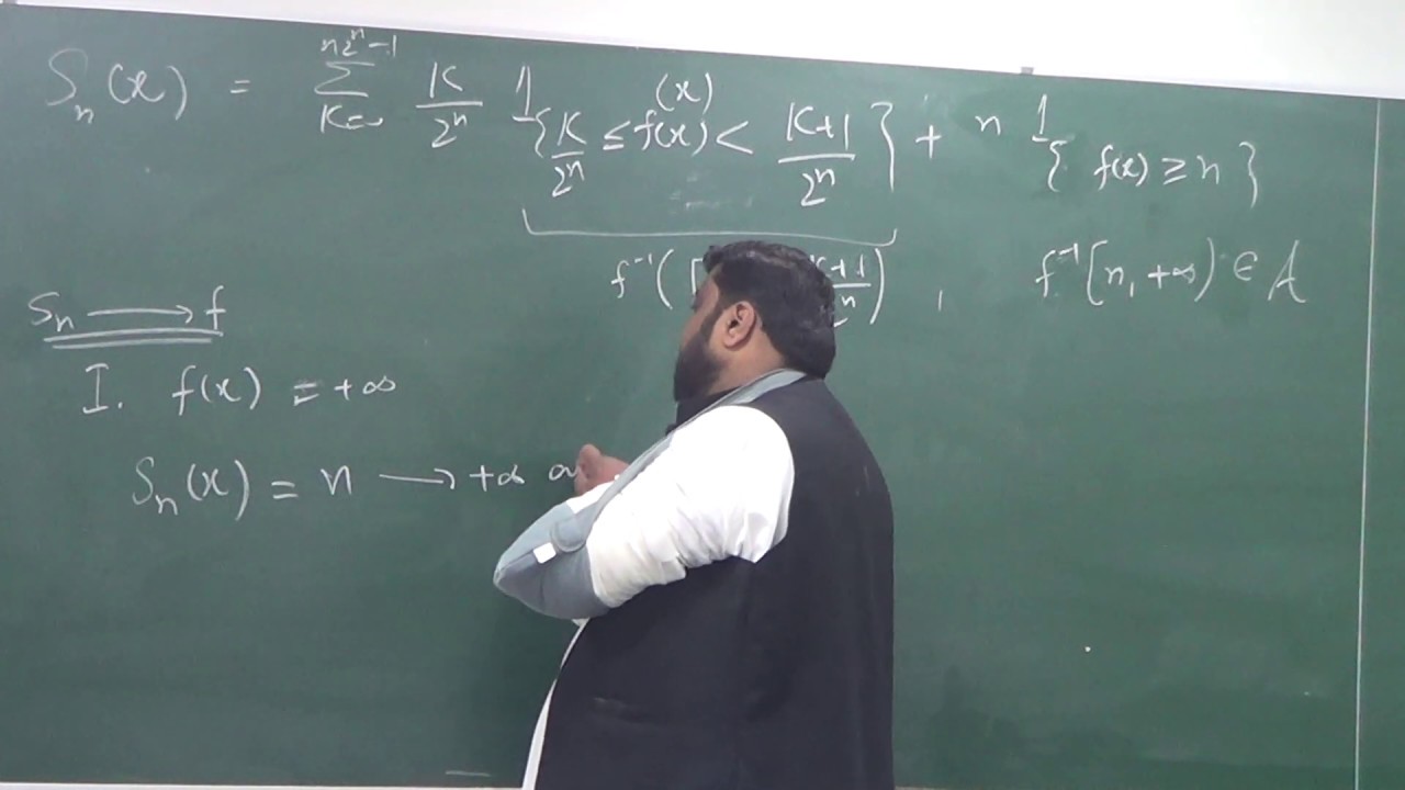 Lecture 5 (Part 1): Approximating the non-negative measurable functions by simple functions (proof)