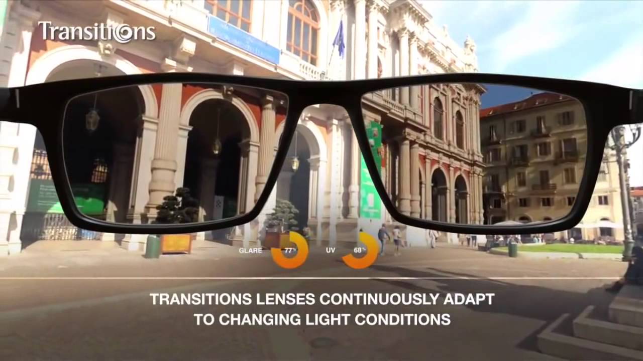 Ervaar Transitions verkleurende brillenglazen.