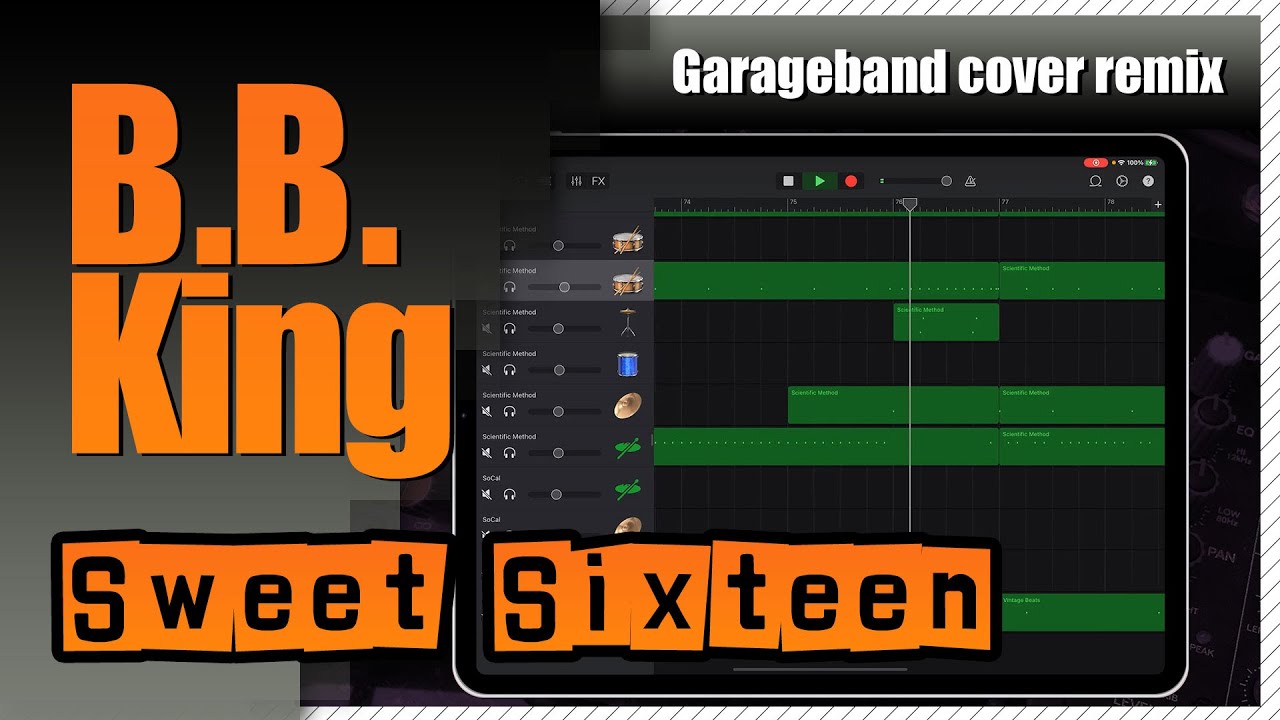 B.B. King - Sweet Sixteen | Garageband Song Remake Cover Remix | iPad/iPhone iOS