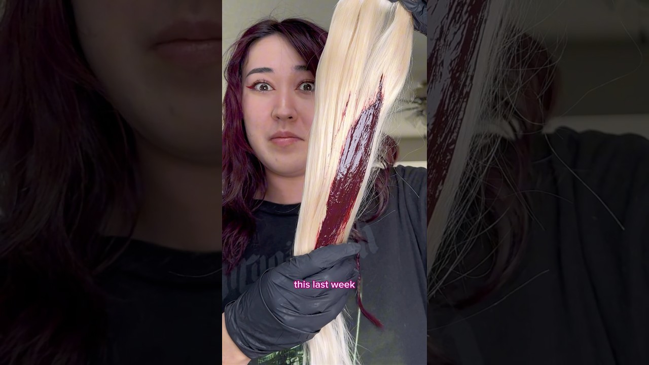Dyeing Human Hair Extensions to match my Hair #diyhair #clipins #humanhair #extensions #longhair
