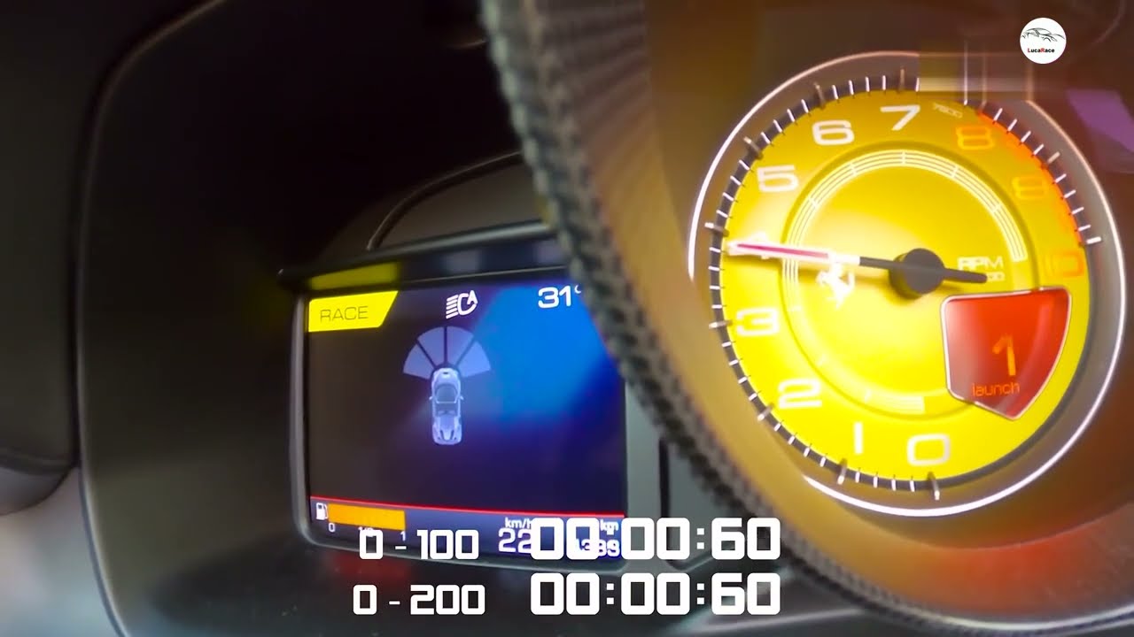 Ferrari F8 Spider ( 720 Hp ) Acceleration 0-200 Km/h Pure Sound!!!!!