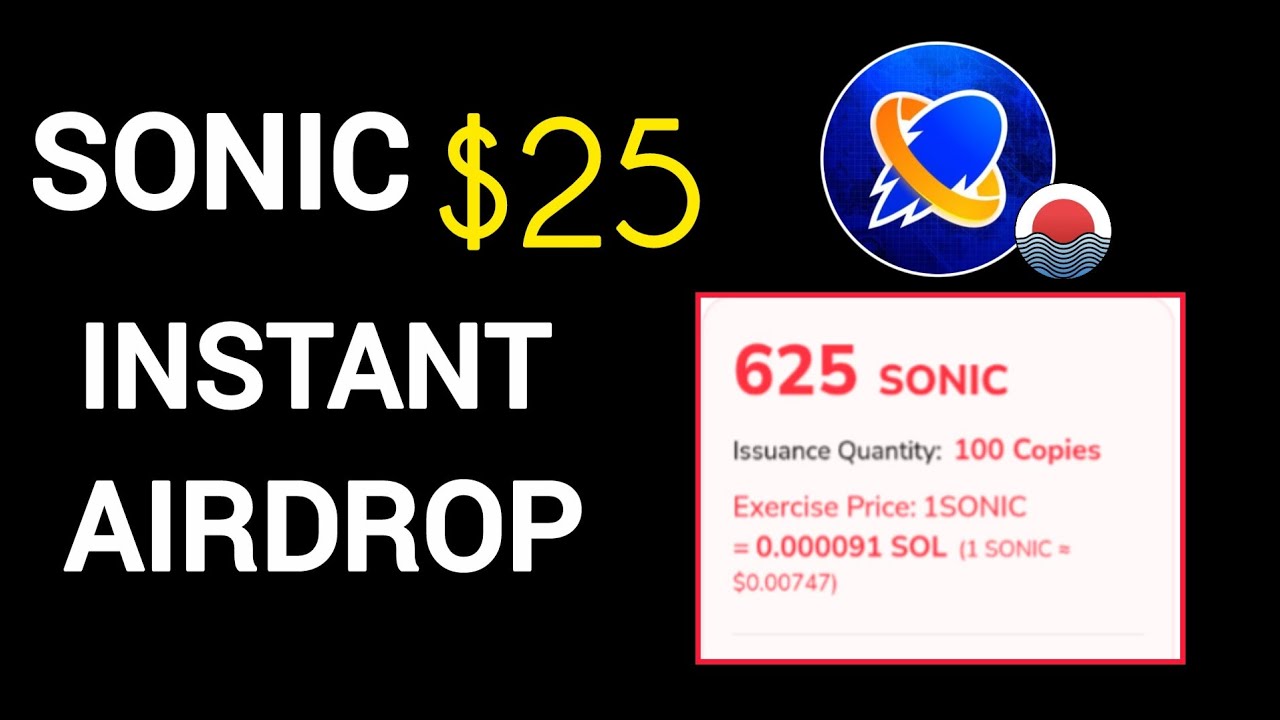 Получите мгновенно 625 токенов Sonic ($25) | Руководство по аирдропу Sonic