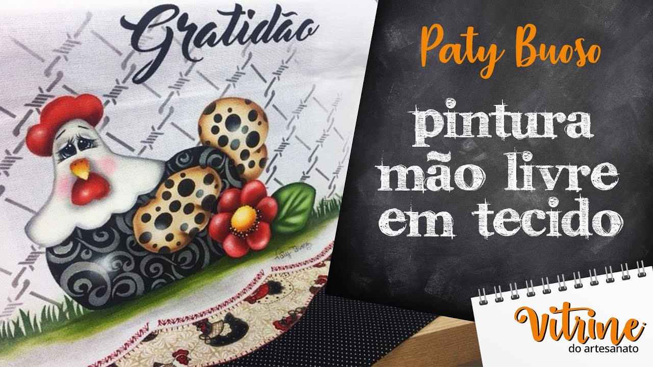 Pintura Mão Livre em Tecido - Paty Buoso