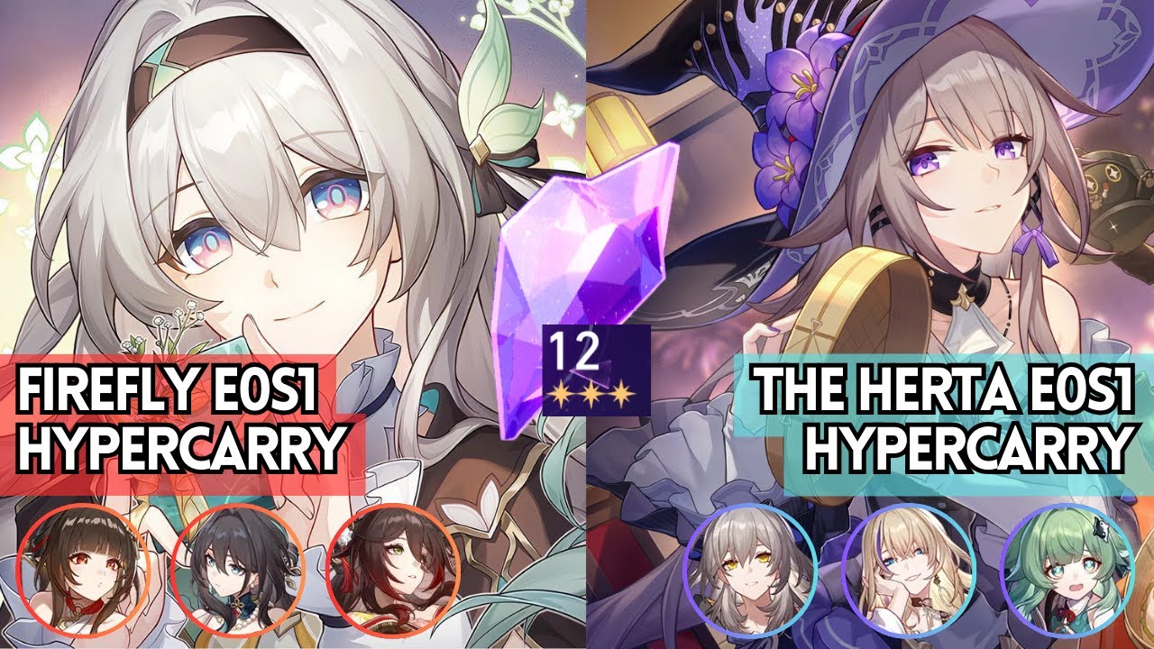Firelfly E0S1 & The Herta E0S1 Memory of Chaos 12 3.0 Full Stars Honkai Star Rail 3.0