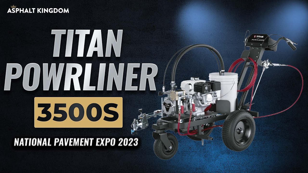 Машина для нанесения дорожной разметки Titan PowrLiner 3500S на Национальной выставке дорожного с...
