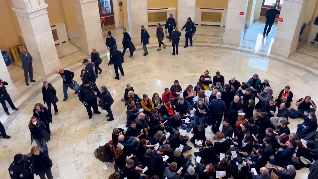 Capitol Police remove pro-Palestinian protesters from Rotunda