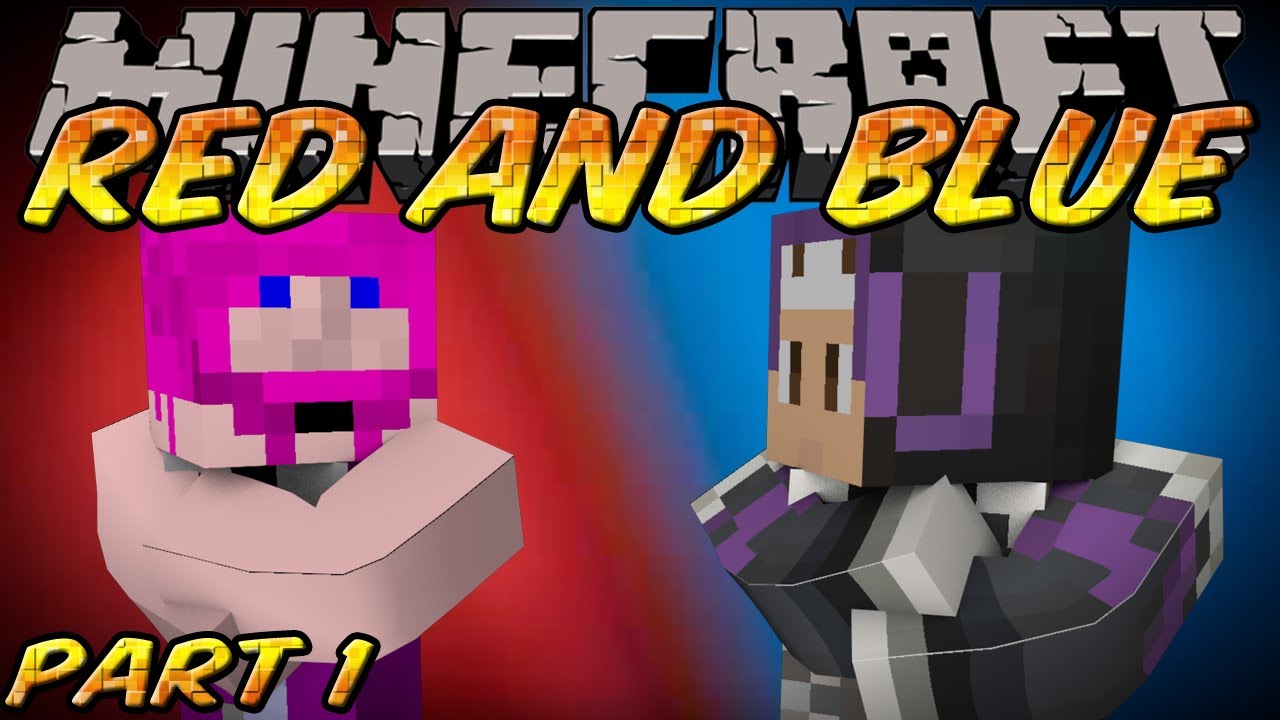 Minecraft RED AND BLUE CO-OP ADV/PUZZLE MAP PART 1 W/ KKcomics