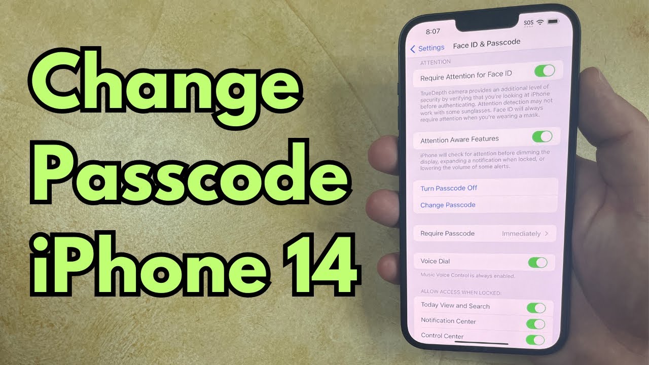 Как изменить код доступа на iPhone 14