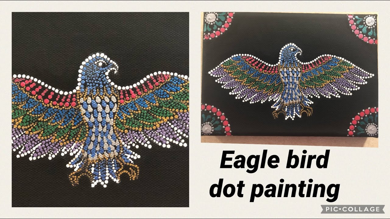 Dot Painting | Eagle Bird Dot Painting | Easy Bird Dot Painting | Jatayu Dot Painting