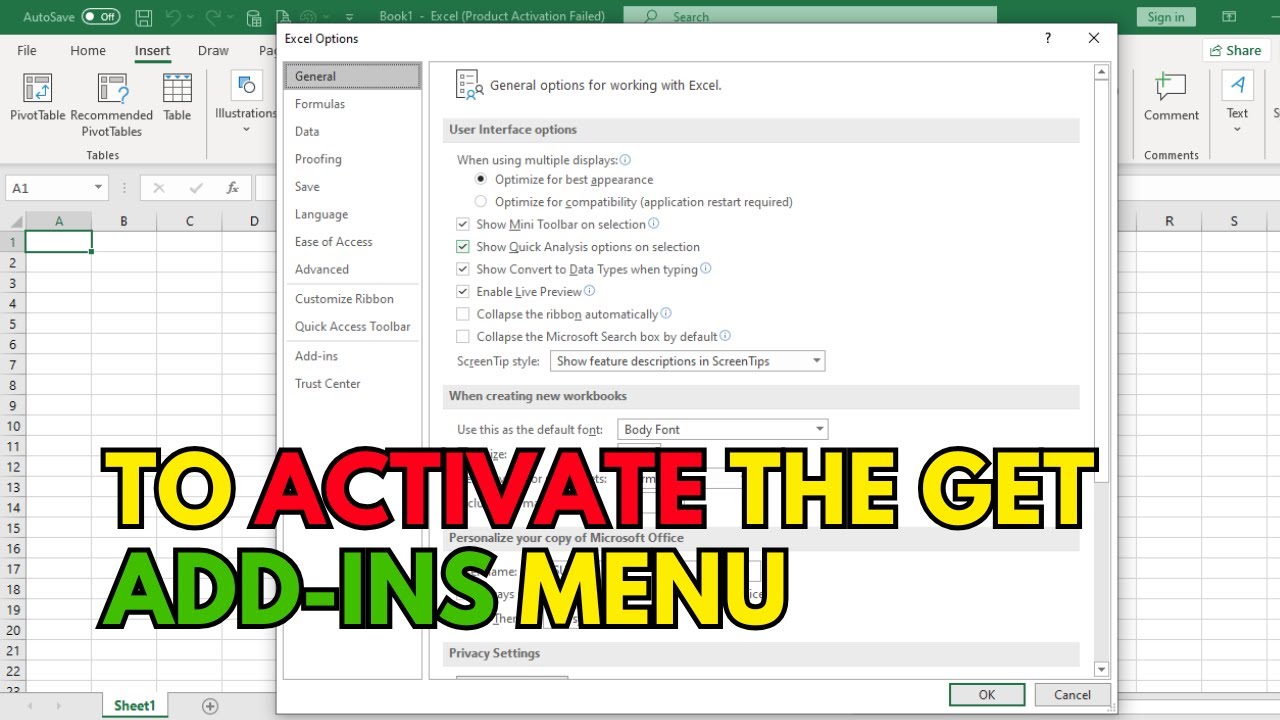 How to Activate the Get Add-ins Menu in Excel | Step-by-Step Tutorial!