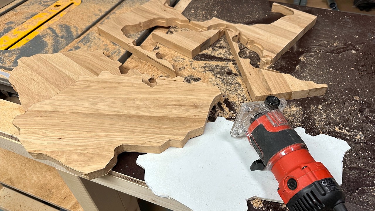 Making a custom-shape Oak Cutting Board