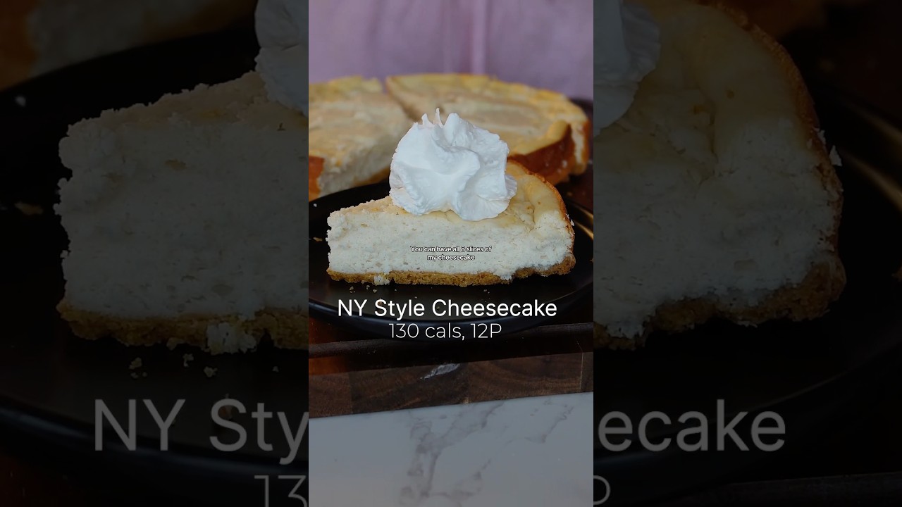 Entire NY Style Cheesecake for less cals than 1 slice from the Cheesecake Factory (100g protein!)