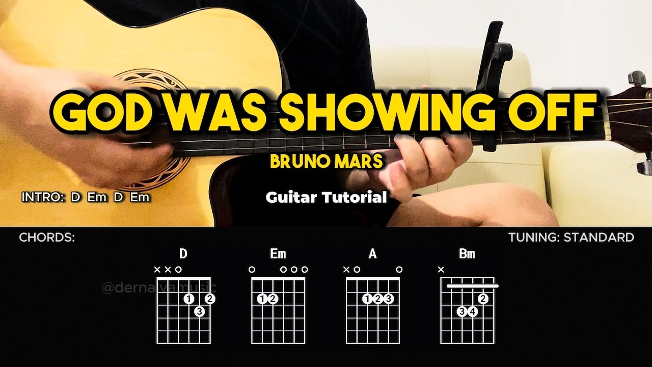 God Was Showing Off - Bruno Mars | Easy Guitar Tutorial For Beginners (CHORDS & LYRICS)