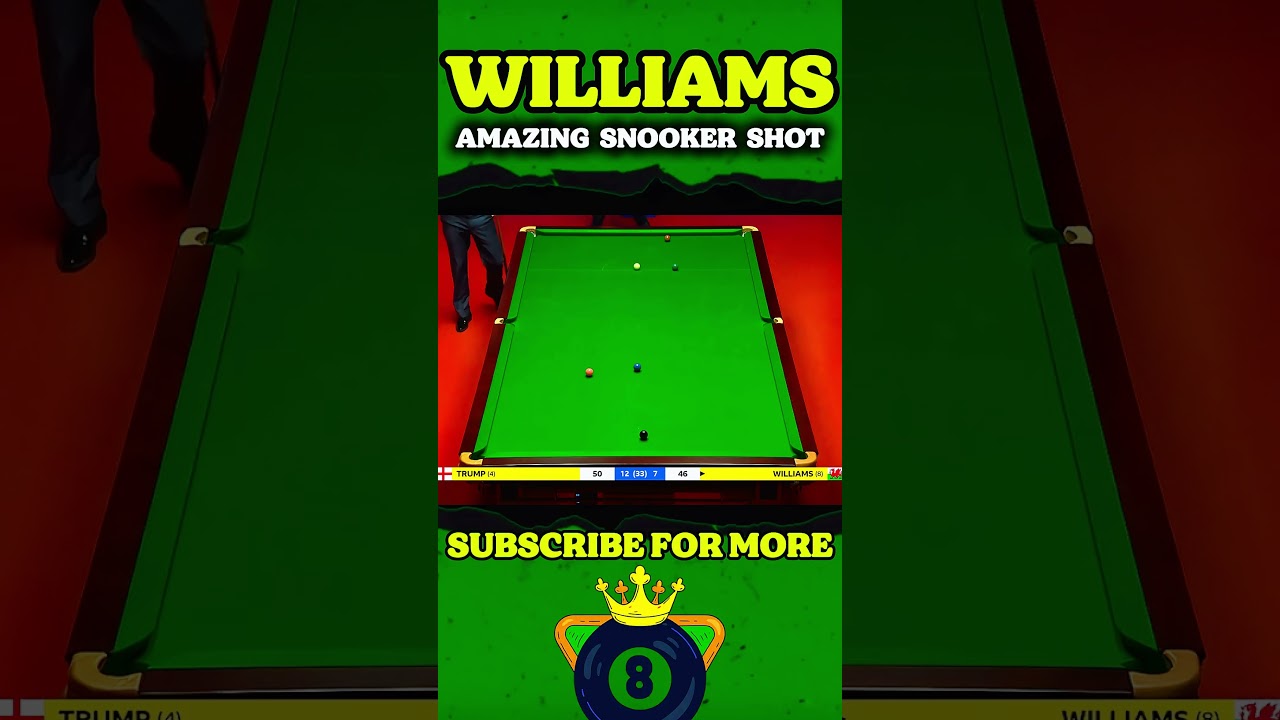 WILLIAMS’ AMAZING SNOOKER SHOT! 🤯🎱🔥