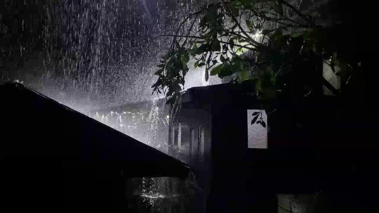 Deep Sleep Rain Sounds – Heavy Rain on Tin Roof at Night