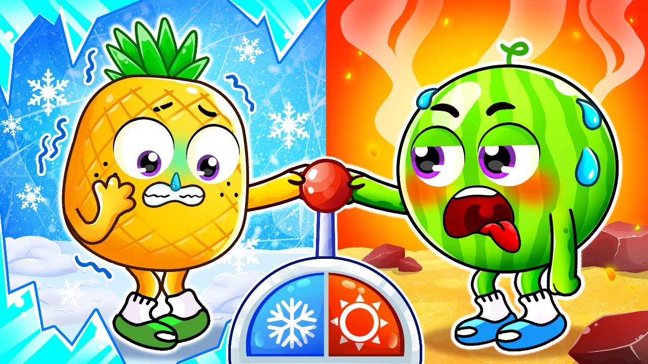 Hot VS Cold Challenge | Opposites Song | Healthy Habits for Kids | YUM YUM - Funny Kids Songs