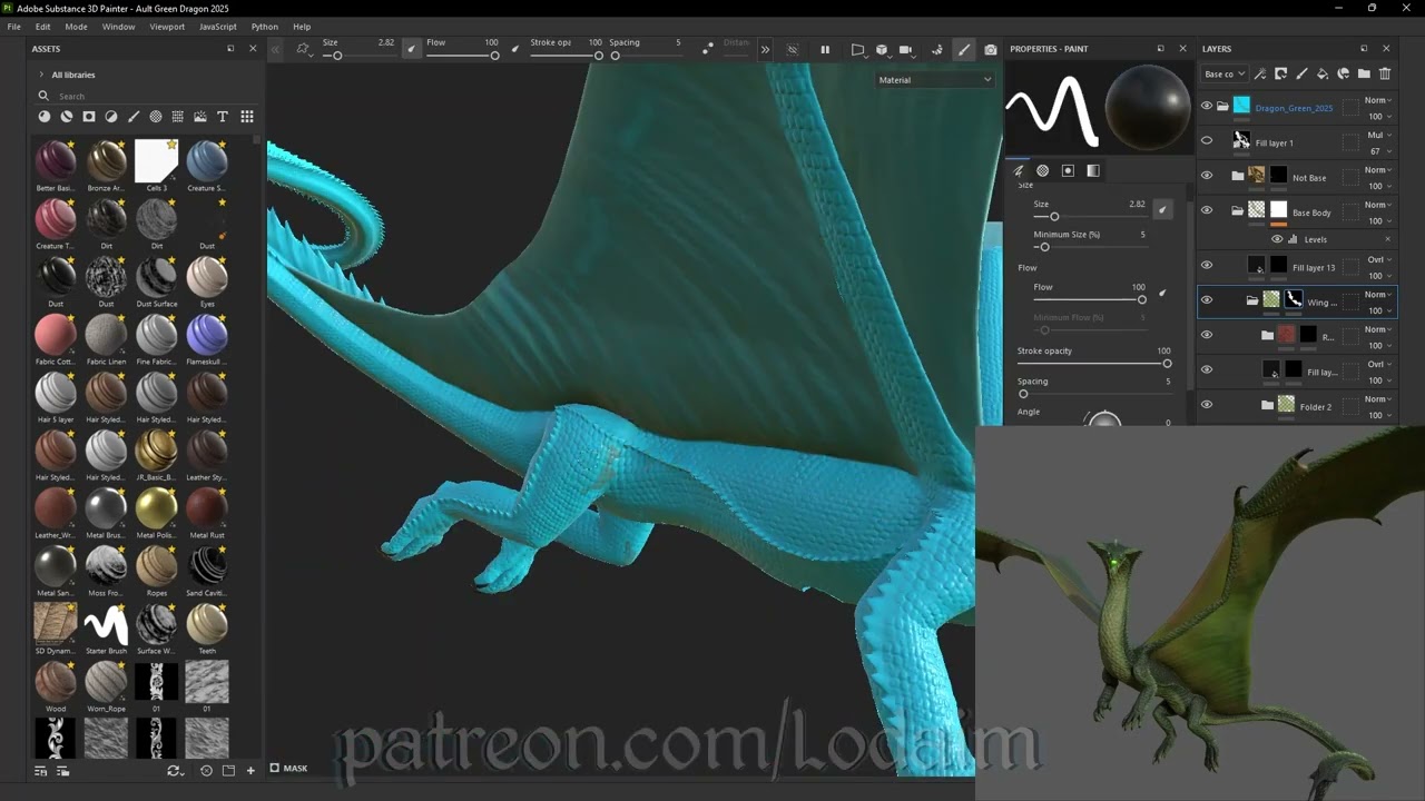 Adult Green Dragon 2025 Timelapse
