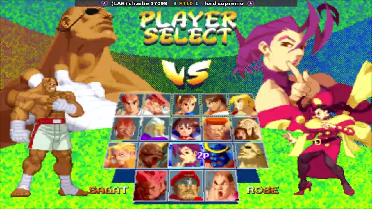 Street Fighter Alpha 2 (LAR) charlie 17099 (BR) Vs lord supremo (BR) || Play Date 14 Feb 26