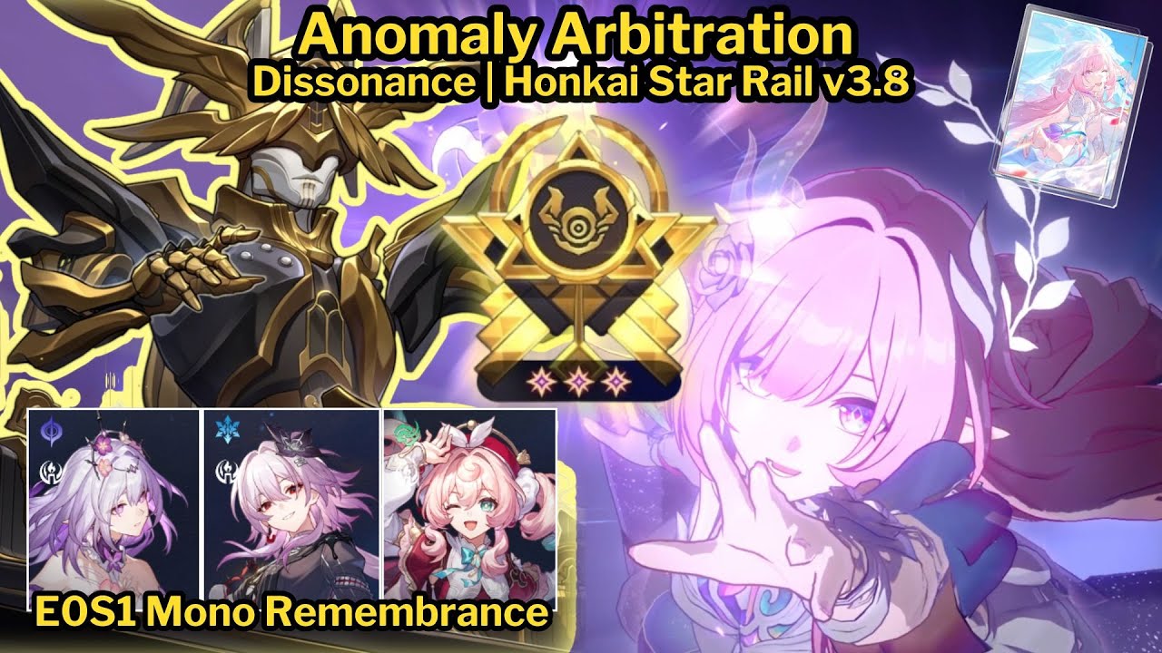 Anomaly Arbitration 3.8 2 Cycles E0S1 Cyrene and E0S1 Mono Remembrance Honkai Star Rail v3.8