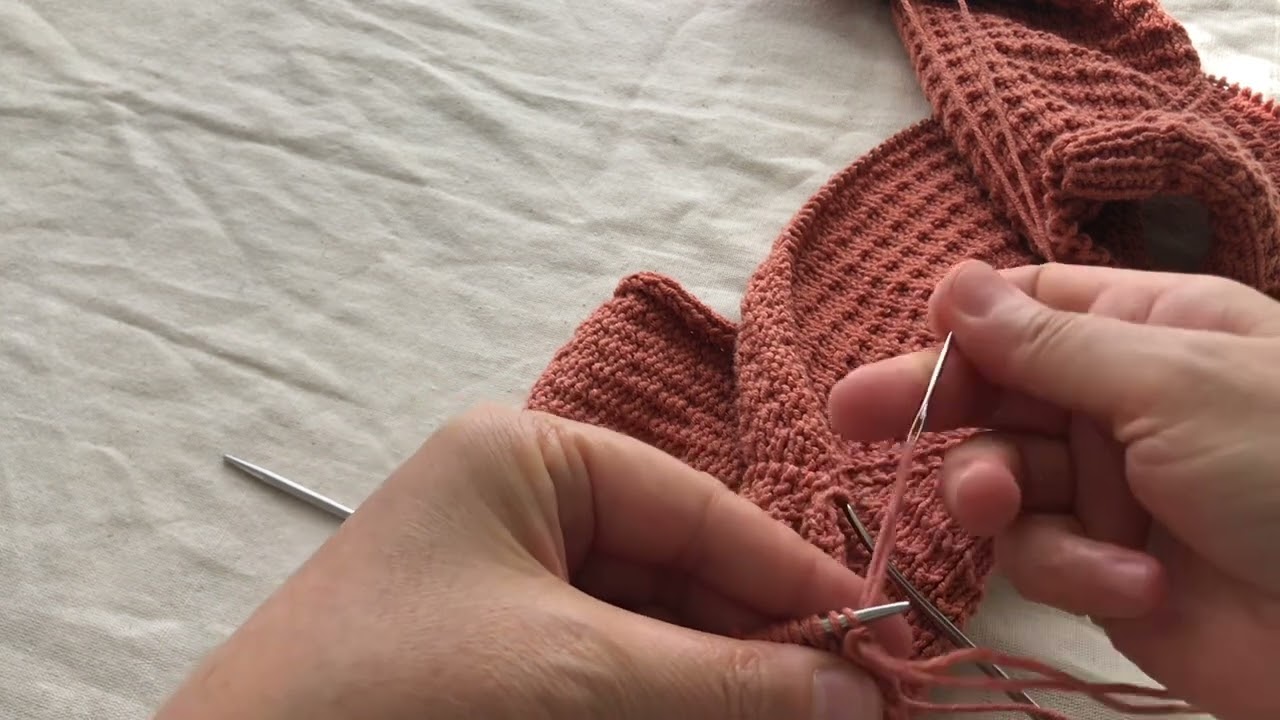 İğne ile örgü bitirme tekniği #örgülastik #örgü #knitting