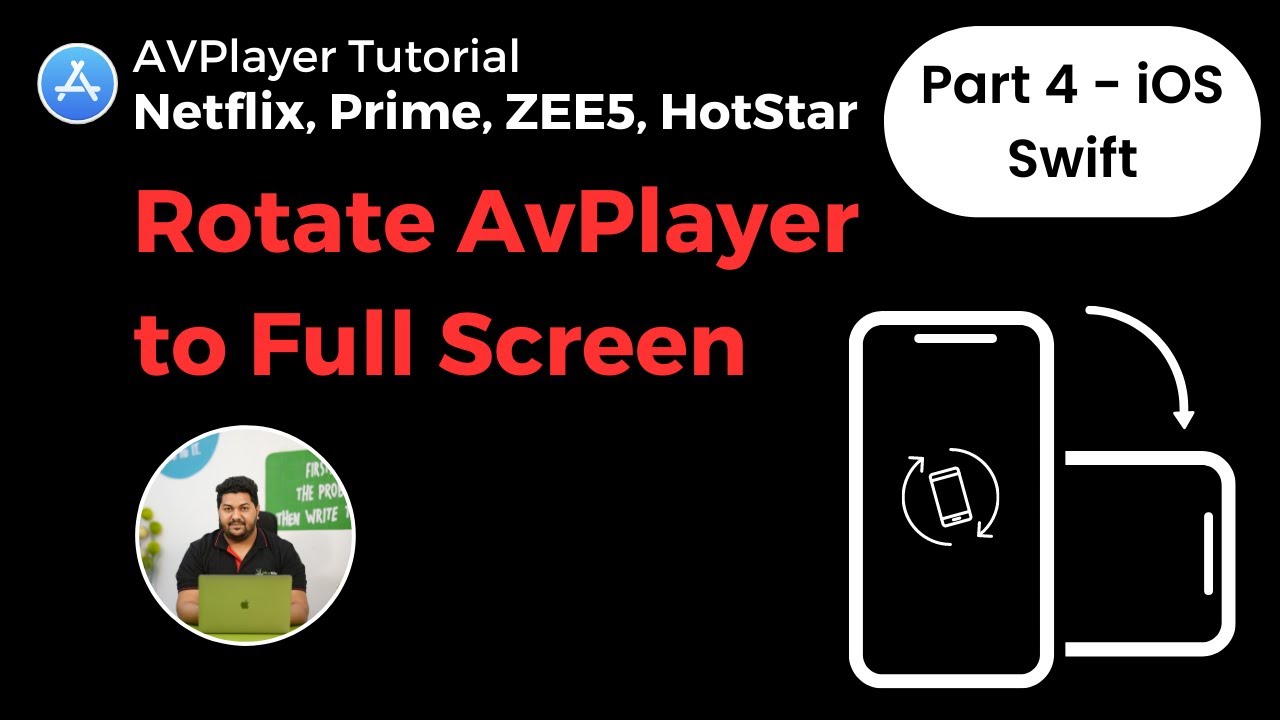How to Rotate a Video player in Swift | AVPlayer with Source Code | Swift iOS